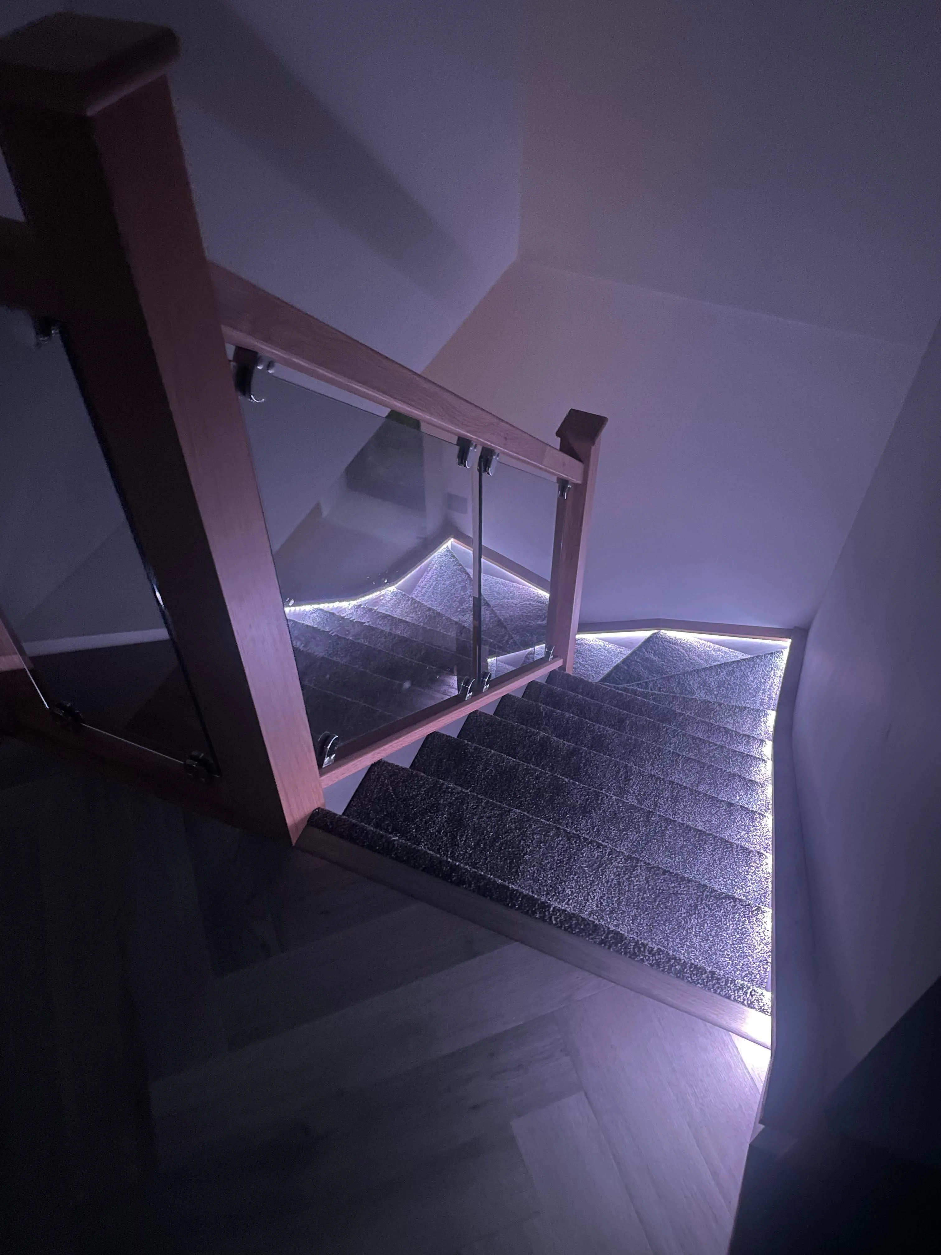 Oak & glass staircase